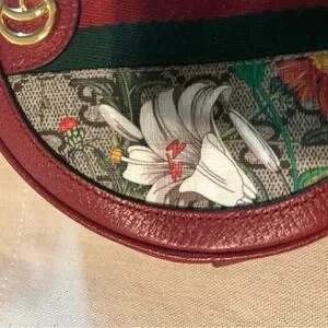 Gucci | Bags | Gucci Red And Green Clutch With Floral Design 